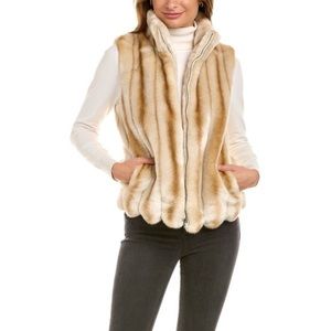Frances Valentine▪️ Scalloped-bottom faux fur vest